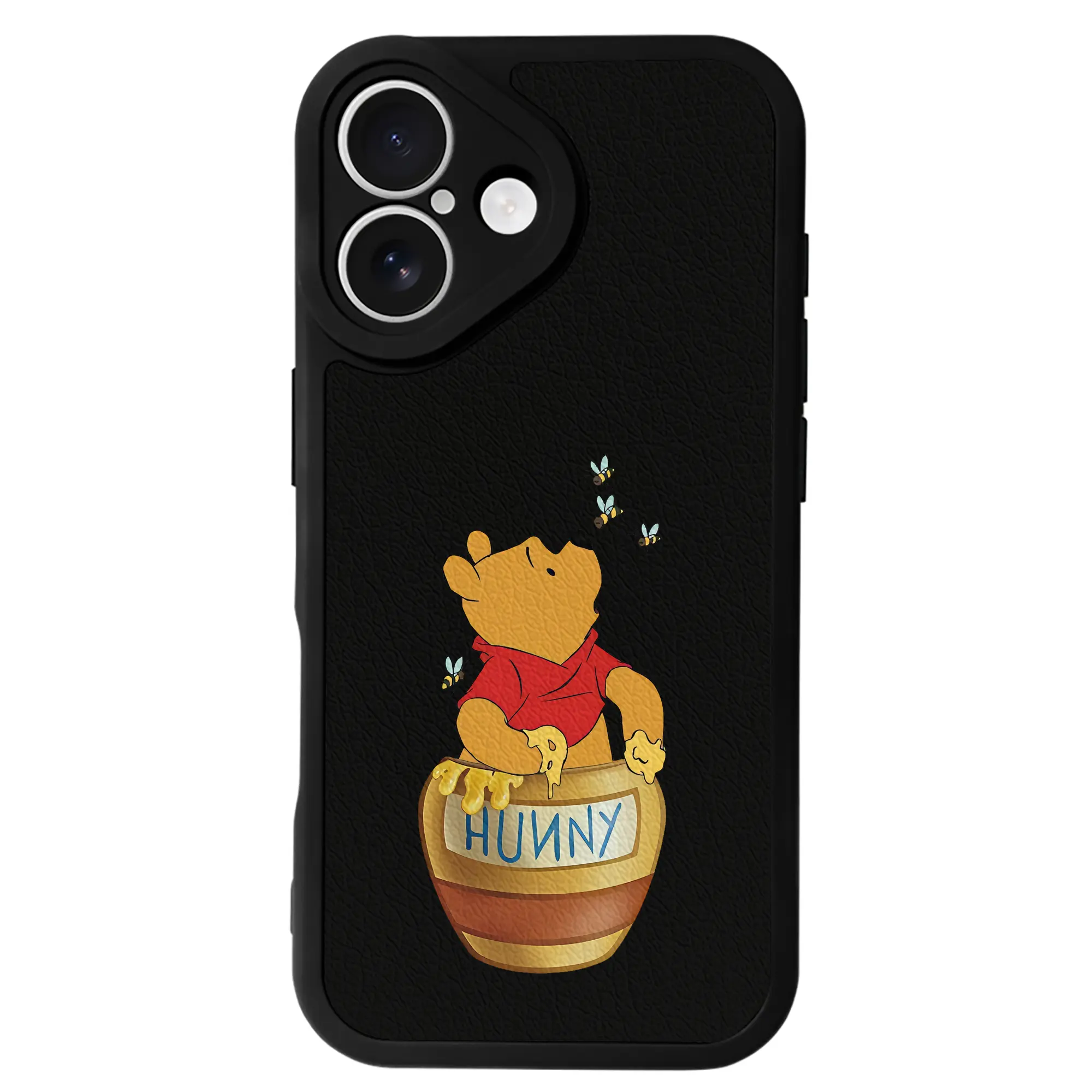 プーさん グッズ くまのプーさん - IPhone 16シリーズ対応 ・ シリコンスマホケース ・ レザー調 ・ 高精度フィット ・ 耐衝撃 ・ ワイヤレス充電対応 ・ 精密カット